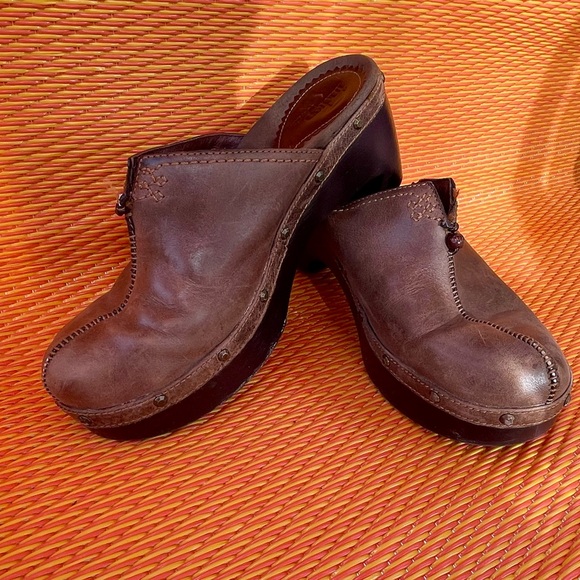 Indigo by Clarks Mules Clogs Boho Brown Leather Retro Bohemian Women's Size 6 - Picture 16 of 16
